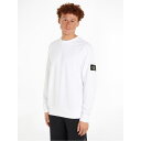 【送料無料】 カルバンクライン メンズ パーカー・スウェット アウター Badge Crew Sweatshirt Bright White