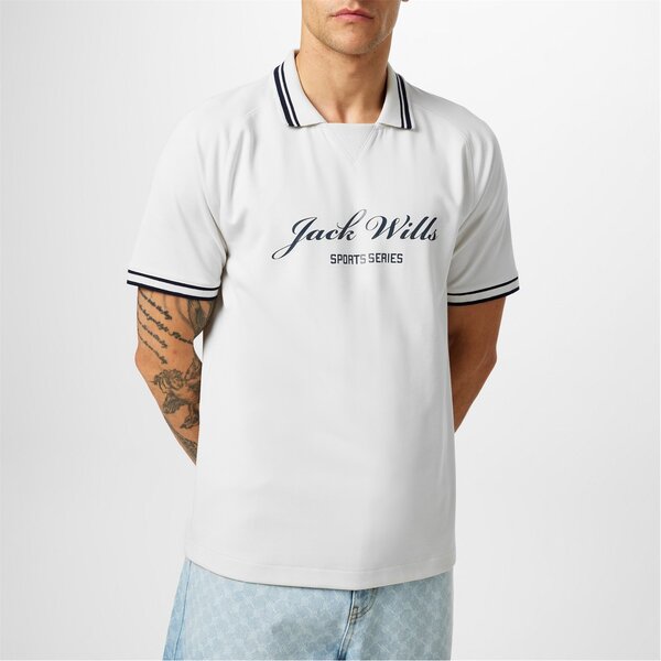 【送料無料】 ジャック ウィルス メンズ ポロシャツ トップス Script Polo Sn44 White