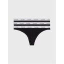 【送料無料】 カルバンクライン レディース パンツ アンダーウェア 3 Pack Thongs Black
