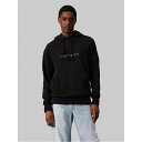 【送料無料】 カルバンクライン メンズ パーカー・スウェット アウター CHENILLE MONOLOGO HOODIE CK Black