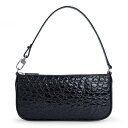 【送料無料】 バイファー レディース ハンドバッグ バッグ Rachel Croc Embossed Shoulder Bag Black