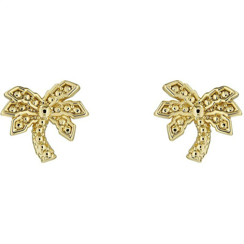 【送料無料】 テッドベーカー レディース ピアス・イヤリング アクセサリー Palm Tree Stud Earrings Gold