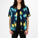【送料無料】 ランバン メンズ シャツ トップス Blurred Floral Print Bowling Shirt Thunder 277