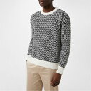 【送料無料】 ランバン メンズ ニット・セーター アウター Curb Herringbone Merino Wool Jumper Black/Ecru