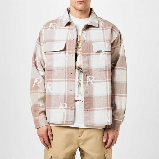 【送料無料】 リプレゼント メンズ シャツ トップス All Over Initial Flannel Shirt Cashmere 【送料無料】 リプレゼント メンズ シャツ トップス All Over Initial Flannel Shirt Cashmere