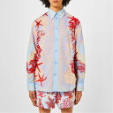 【送料無料】 ヴェルサーチ メンズ シャツ トップス Versace Silk LSShirt Sn43 Multi