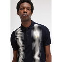 【送料無料】 フレッドペリー メンズ ポロシャツ トップス Fred Ombre Strp Polo Sn44 Navy 608