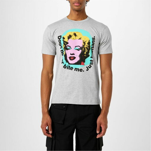 【送料無料】 コム・デ・ギャルソン メンズ Tシャツ トップス CDGS Monroe Tee Sn43 Grey 【送料無料】 コム・デ・ギャルソン メンズ Tシャツ トップス CDGS Monroe Tee Sn43 Grey