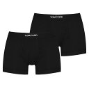 【送料無料】 トム・フォード メンズ ボクサーパンツ アンダーウェア Boxer Briefs 2-Pack Black 002