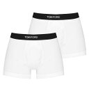 【送料無料】 トム・フォード メンズ ボクサーパンツ アンダーウェア Boxer Briefs 2-Pack White 100