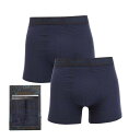 【送料無料】 テッドベーカー メンズ ボクサーパンツ アンダーウェア 2 Pack of Modal Trunks Navy