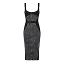 【送料無料】 マグラー レディース ワンピース トップス Mugler Midi Dress Ld43 Washed Black