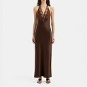 【送料無料】 サーザレーベル レディース ワンピース トップス Aries Halter Maxi Dress Chocolate