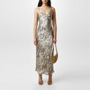 【送料無料】 ラジェンス レディース ワンピース トップス Serdie Silk Slip Dress Tan Snake