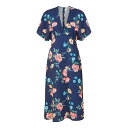 【送料無料】 ユミキム レディース ワンピース トップス Yumi Navy Floral Kimono Midi Dress Navy