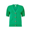 【送料無料】 ユミキム レディース ニット・セーター アウター Yumi Green Ribbed Knitted Cardigan Green
