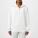 【送料無料】 バーレイ レディース パーカー・スウェット アウター Hawley Half Zip Ivory Marl