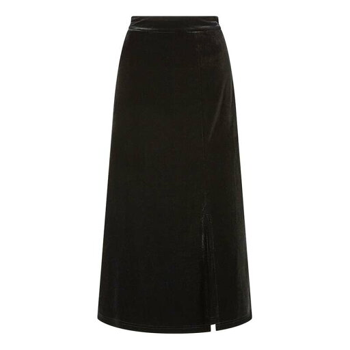 【送料無料】 ユミキム レディース スカート ボトムス Yumi Black Velvet Skirt With Front Slit Black 【送料無料】 ユミキム レディース スカート ボトムス Yumi Black Velvet Skirt With Front Slit Black