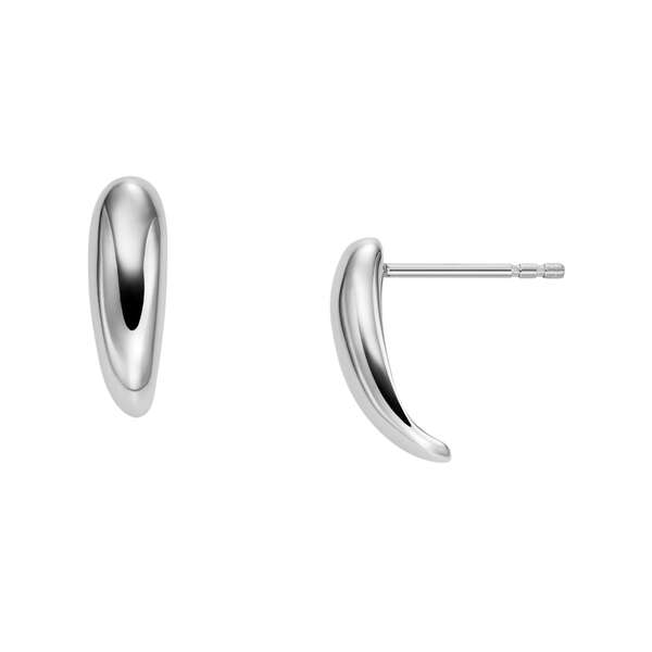 【送料無料】 スカーゲン レディース ピアス・イヤリング アクセサリー Skagen Anja Pebble Stainless Steel Stud Earrings Silver