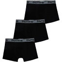 【送料無料】 マネー メンズ ボクサーパンツ アンダーウェア Triple Black Repeat 3PK Trunks Triple Black