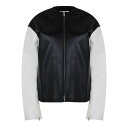 【送料無料】 ジル・サンダー レディース ジャケット・ブルゾン アウター JSr Bicolr Biker Ld34 BLACK