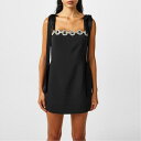 【送料無料】 デヴィッド コーマ レディース ワンピース トップス Crystal Chain Mini Dress Black Silver