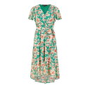 【送料無料】 メラロンドン レディース ワンピース トップス Mela London Black Floral Wrap Dress With Dipped H...