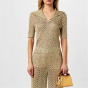 【送料無料】 ミッソーニ レディース シャツ トップス V Neck Knitted Top Gold Space