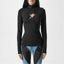 【送料無料】 マグラー レディース Tシャツ トップス Mugler Lgo Ls Tee Ld43 Black