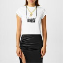 【送料無料】 ラバンヌ レディース Tシャツ トップス Rabanne Cam Prnt Tee Ld43 White