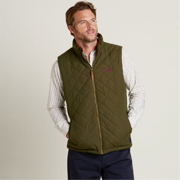 【送料無料】 ウィグル メンズ ベスト アウター Diamond Quilt Gilet Khaki
