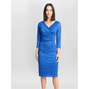 【送料無料】 ジーナバッコーニ レディース ワンピース トップス Melody Lace Wrap Dress ROYAL