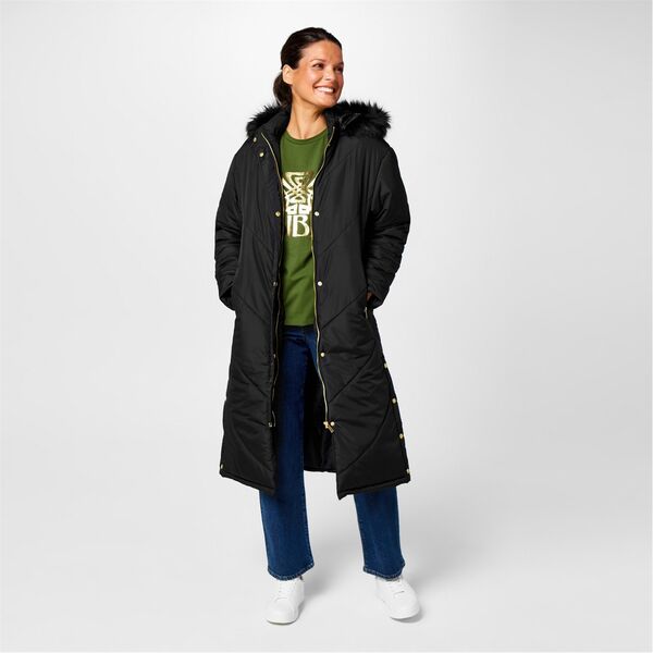 【送料無料】 ビバ レディース コート アウター Biba Hooded Puffer Coat Black