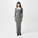 【送料無料】 ジャック ウィルス レディース ワンピース トップス Squr Neck LS Maxi Ld44 Charcoal Marl