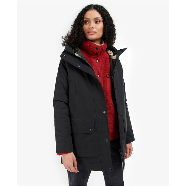 【送料無料】 バブアー レディース ジャケット・ブルゾン アウター Winter Beadnell Jacket Black/Ancient