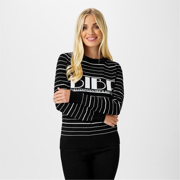 ビバ レディース アウター ニット・セーター Biba Heritage Jumper Black/White ホワイト