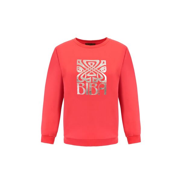 【送料無料】 ビバ レディース パーカー・スウェット アウター Biba Logo Crew Sweat Ld44 Pink