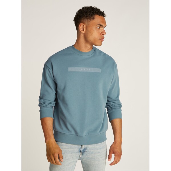 【送料無料】 カルバンクライン メンズ パーカー・スウェット アウター STRUCTURED EMBROIDERY SWEATSHIRT Blue CFQ