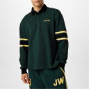 【送料無料】 ジャック ウィルス メンズ パーカー・スウェット アウター Stripe Slve Rugby Sn44 Evergreen