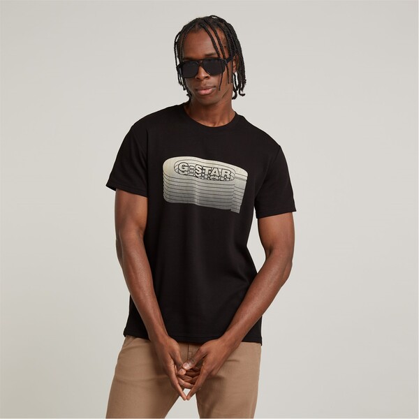【送料無料】 ジースター メンズ Tシャツ トップス Old Skool Tee Black