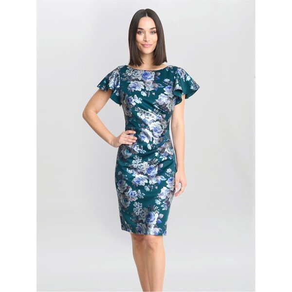 【送料無料】 ジーナバッコーニ レディース ワンピース トップス Wanda Printed Dress BRIGHT GREEN