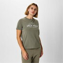 【送料無料】 ジャック ウィルス レディース ナイトウェア アンダーウェア Forstal Boyfriend Logo T-Shirt Light Khaki