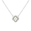 【送料無料】 ビー ユー レディース ネックレス・チョーカー・ペンダントトップ アクセサリー Silver Clover Mother of Pearl & C...