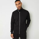 【送料無料】 スリードベア メンズ パーカー・スウェット アウター Zip Up Popper Collar Pique Sweatshirt Black