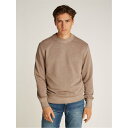 【送料無料】 カルバンクライン メンズ パーカー・スウェット アウター WASHED PUFF PRINT CREW NECK Taupe Grey