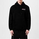 【送料無料】 バレンシアガ メンズ パーカー・スウェット フーディー アウター Logo Political Hoodie Black 1070