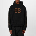 【送料無料】 バレンシアガ メンズ パーカー・スウェット アウター Crypto Hoodie Black