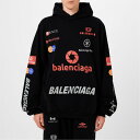 【送料無料】 バレンシアガ メンズ パーカー・スウェット アウター F1 Top League Hoodie Black