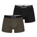 【送料無料】 トム・フォード メンズ ボクサーパンツ アンダーウェア Boxer Briefs 2-Pack Military/Black