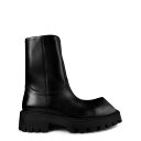 【送料無料】 バレンシアガ メンズ ブーツ・レインブーツ シューズ Rhino Chelsea Leather Boots Black